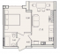 Однокімнатна - Приморські Сади Продано Площа: 41,58 m²