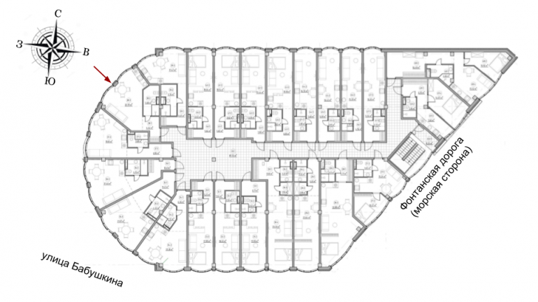 the Apartments Квартира-студія 32,91 розташування На поверсі 