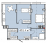 Двокімнатна - Platinum Residence Продано Площа: 62,14 m²