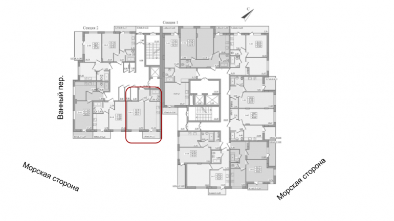 42,01 кв.м ЖК Platinum Residence однокімнатна розташування На поверсі 