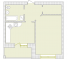 Однокімнатна - Парк Совіньйон Продано Площа: 43,78 m²