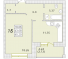 Однокімнатна - Парк Совіньйон Продано Площа: 44 m²