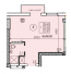 Однокімнатна - ЖК Apart Royal Продано Площа: 34,9 m²