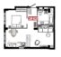 Однокімнатна - Приморські Сади $ 32 421 Площа: 44,75 m²