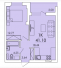 Однокімнатна - ЖК ECO Solaris (ЕКО Соляріс) $ 26 500 Площа: 41,1 m²