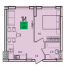 Однокімнатна - Приморські Сади Продано Площа: 46,1 m²