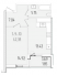Однокімнатна - ЖК 63 Перлина Кадорр сіті Продано Площа: 42,38 m²