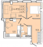Двокімнатна - Приморські Сади $ 37 596 Площа: 48,2 m²