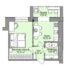 Однокімнатна - ЖК Теплий будинок плюс $ 28 712 Площа: 38,8 m²